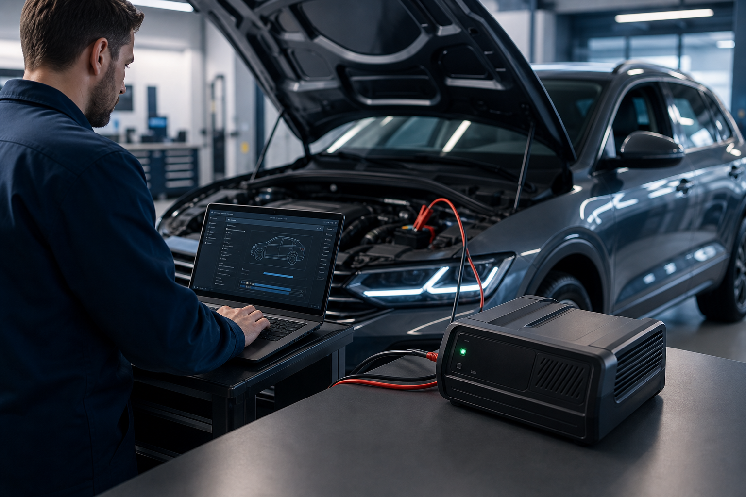 Wenn das Ladegerät mitdenkt: Stabile Spannung bei Diagnose und Software-Updates